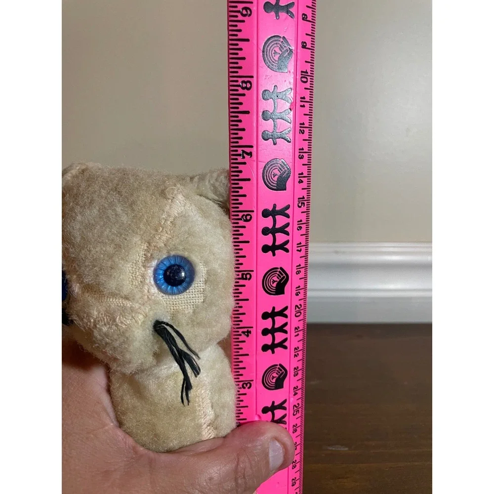 Vintage Knickerbocker Animals of Distinction Wind Up Plush Cat Blue Eyes Cream